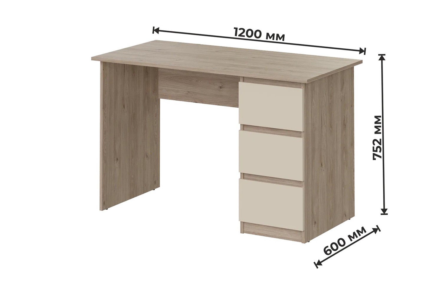 مكتب 120 سم CLASSIC04 - الصورة 3